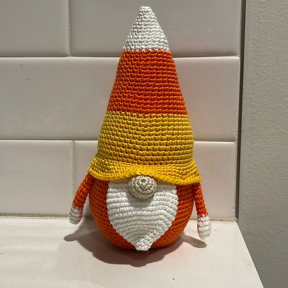 Hand Crafted Other - Handcrafted Candy Corn Gnome Holiday Halloween Fall Decor Amigurui Crochet